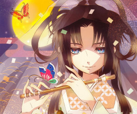 Картинка аниме музыка девушка