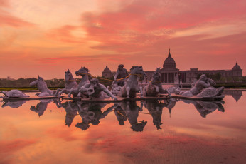 обоя города, - фонтаны, статуи