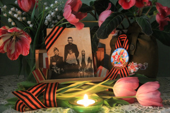 Картинка праздничные день+победы ордена вов 9 мая радость победители победа медали май война