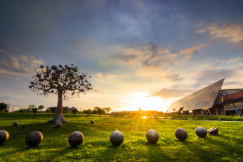 Картинка природа восходы закаты парк