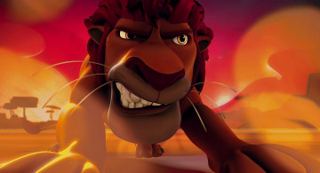 Картинка мультфильмы the+wild лев оскал