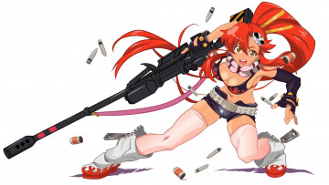 Картинка аниме tengen+toppa+gurren-lagann девушка взгляд фон