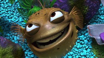 обоя мультфильмы, finding nemo, рыба, камушки