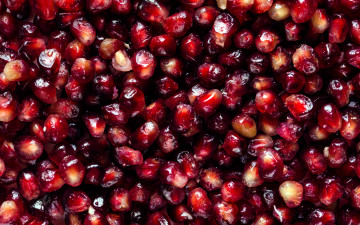 Картинка еда гранат макро зерна много