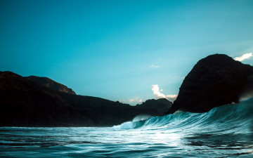 Картинка природа побережье волны скалы