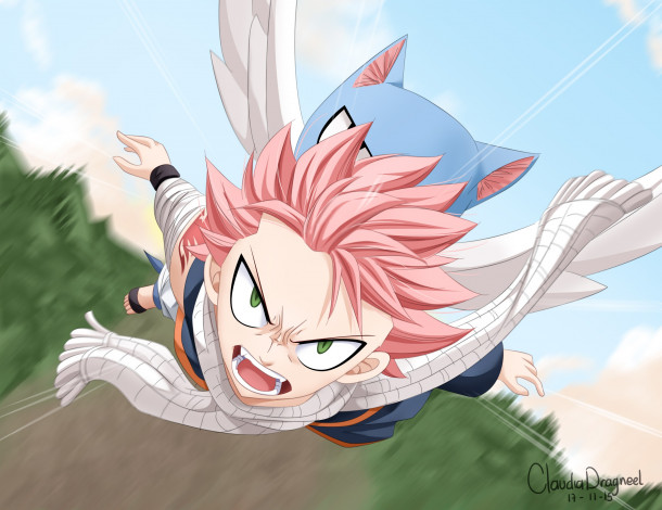 Обои картинки фото аниме, fairy tail, хвост, феи