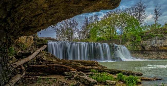 Обои картинки фото природа, водопады, простор