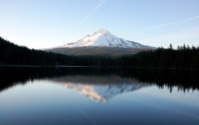 Обои картинки фото природа, реки, озера, отражение, гора, озеро