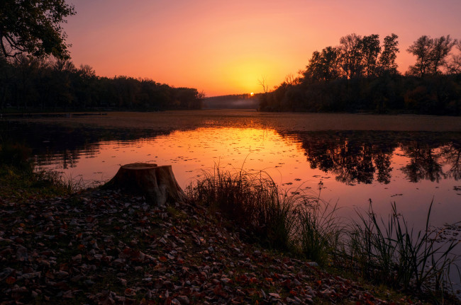 Обои картинки фото природа, восходы, закаты, простор