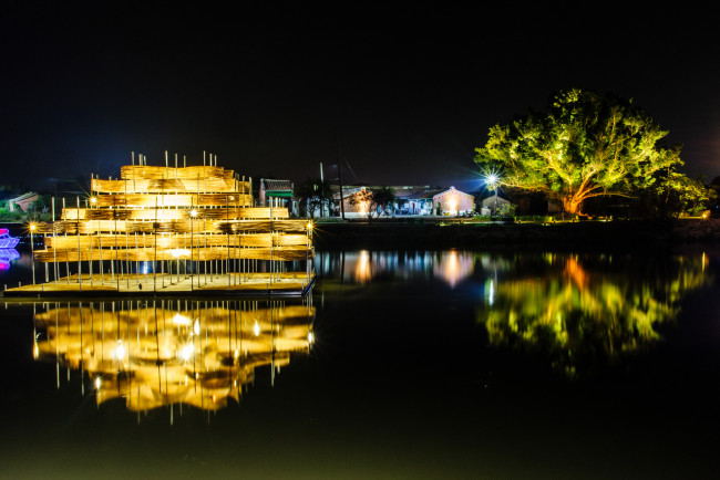 Обои картинки фото города, - огни ночного города, парк