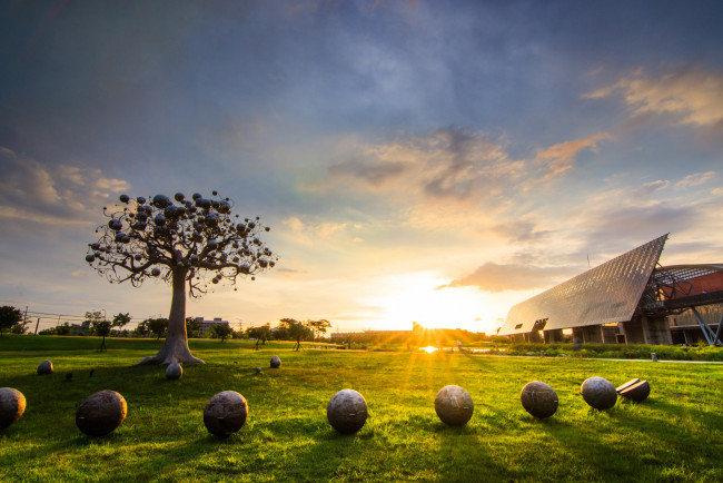 Обои картинки фото природа, восходы, закаты, парк