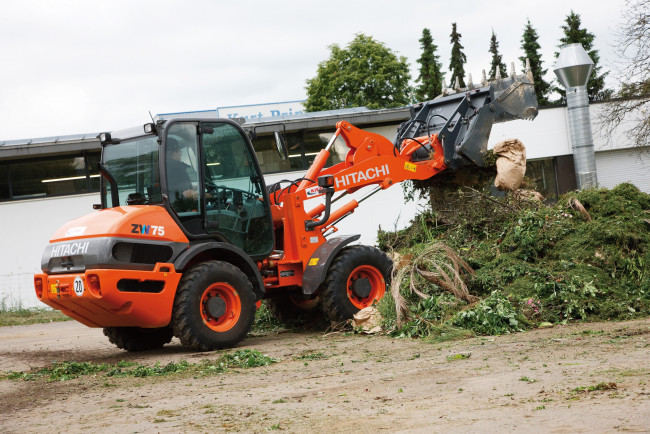 Обои картинки фото техника, фронтальные погрузчики, hitachi