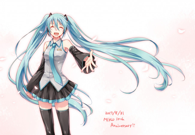 Обои картинки фото аниме, vocaloid, фон, взгляд, девушка