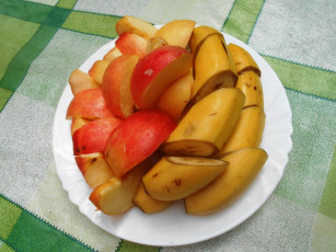 Картинка еда бананы яблоки