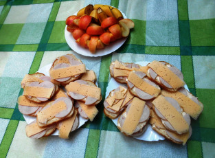 Картинка еда бутерброды +гамбургеры +канапе яблоки бананы колбаса хлеб сыр