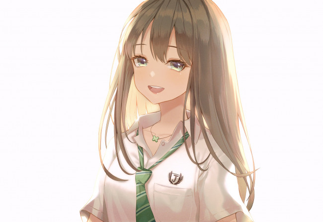 Обои картинки фото аниме, idolm@ster, девушка, взгляд, фон