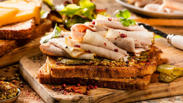 Картинка еда бутерброды +гамбургеры +канапе сэндвич с бужениной