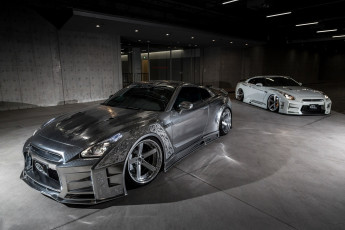 Картинка автомобили nissan datsun gtr racing white silver 2 and kuhl