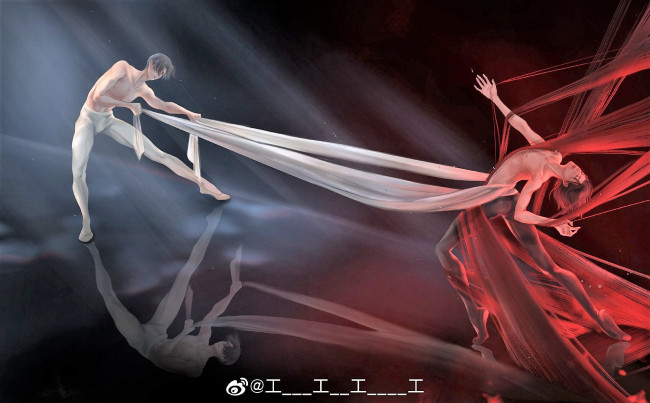 Обои картинки фото рисованное, люди, танец, балет, полотна