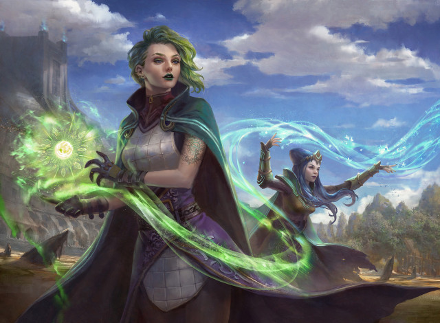 Обои картинки фото фэнтези, маги,  волшебники, девушки, магия