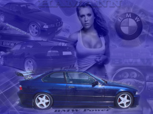 Картинка bmw автомобили авто девушками