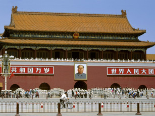 Картинка tiananmen gate beijing china города