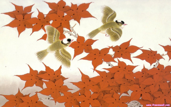 Обои картинки фото рисованные, животные, птицы