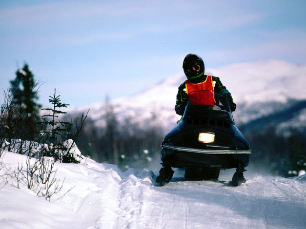 Обои картинки фото мотоциклы, снегоходы