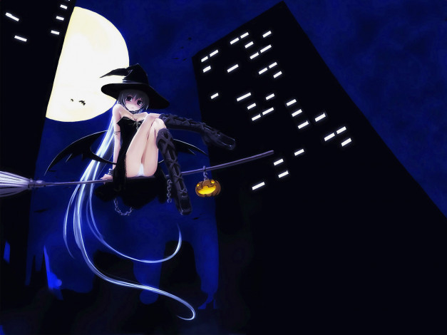 Обои картинки фото аниме, halloween, magic