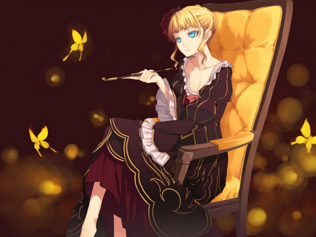 Обои картинки фото аниме, umineko, no, naku, koro, ni