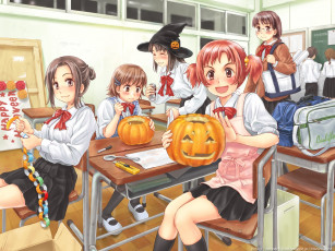 Картинка аниме halloween magic