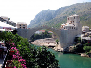 Картинка мостар босния города герцеговина каменный белый река