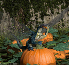 Картинка 3д графика animals животные bubbles pumpkin patch