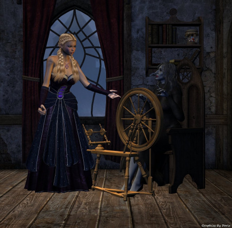 Обои картинки фото 3д, графика, people, люди, окно, веретено, девушка