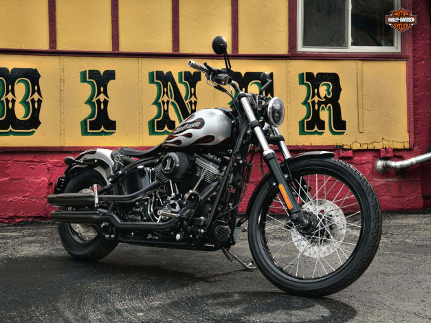 Обои картинки фото мотоциклы, harley, davidson, softail, blackline, fxs, harley-davidson