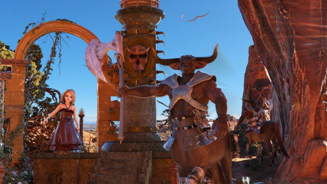 Обои картинки фото 3д, графика, fantasy, фантазия, the-gaurdian-warrior