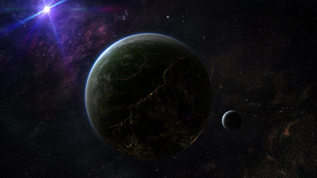 Обои картинки фото космос, арт, планеты