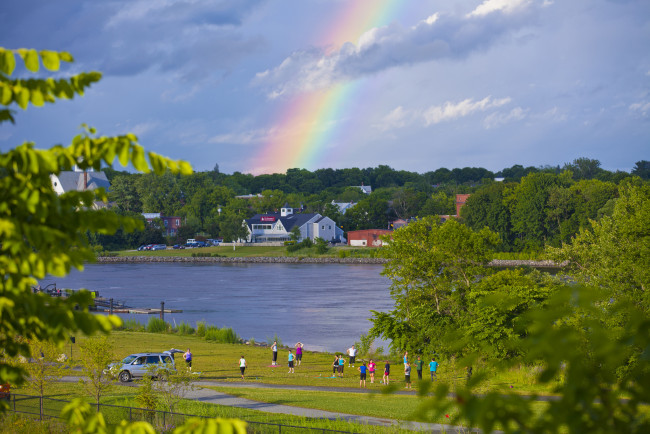 Обои картинки фото природа, радуга, пейзаж