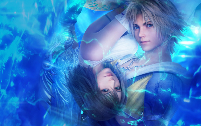 Обои картинки фото видео, игры, final, fantasy, девушка, мальчик