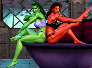 Картинка 3д+графика существа+ creatures фон взгляд халки