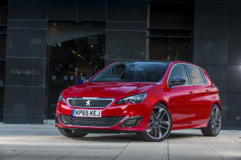 Картинка автомобили peugeot 308 gti uk-spec красный 2015г