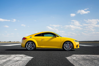 обоя автомобили, audi, 2015г, 8s, coupе, au-spec, tts, желтый