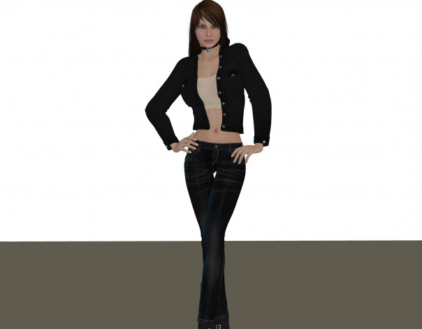 Обои картинки фото 3д графика, люди , people, фон, взгляд, девушка