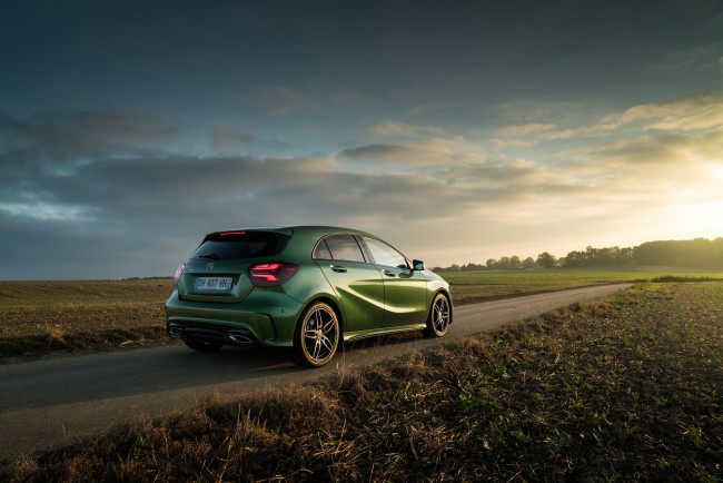 Обои картинки фото автомобили, mercedes-benz, w176, line, 2015г, a, 200, d, amg