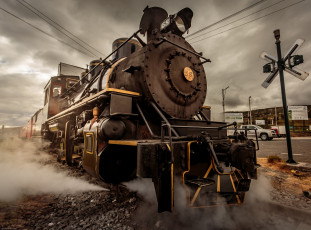 Картинка техника паровозы состав локомотив рельсы