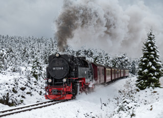 Картинка техника паровозы рельсы состав локомотив