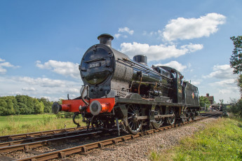 Картинка техника паровозы рельсы состав локомотив