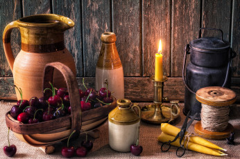 Картинка еда натюрморт лампа ягоды
