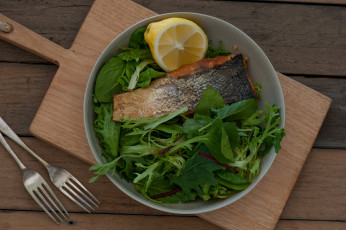 Картинка еда рыба +морепродукты +суши +роллы лимон зелень