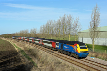 Картинка техника поезда рельсы локомотив состав